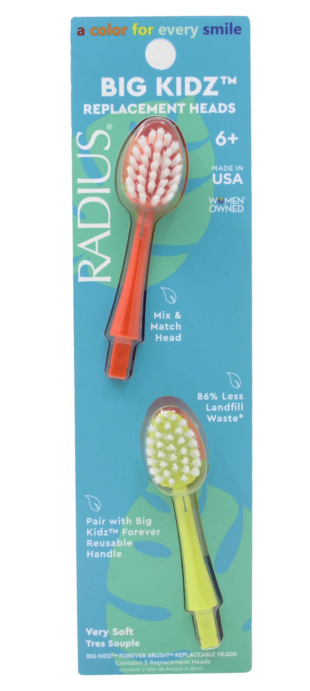 Radius - Replacemnt Head 2PK For Big Kids, 2 Ct