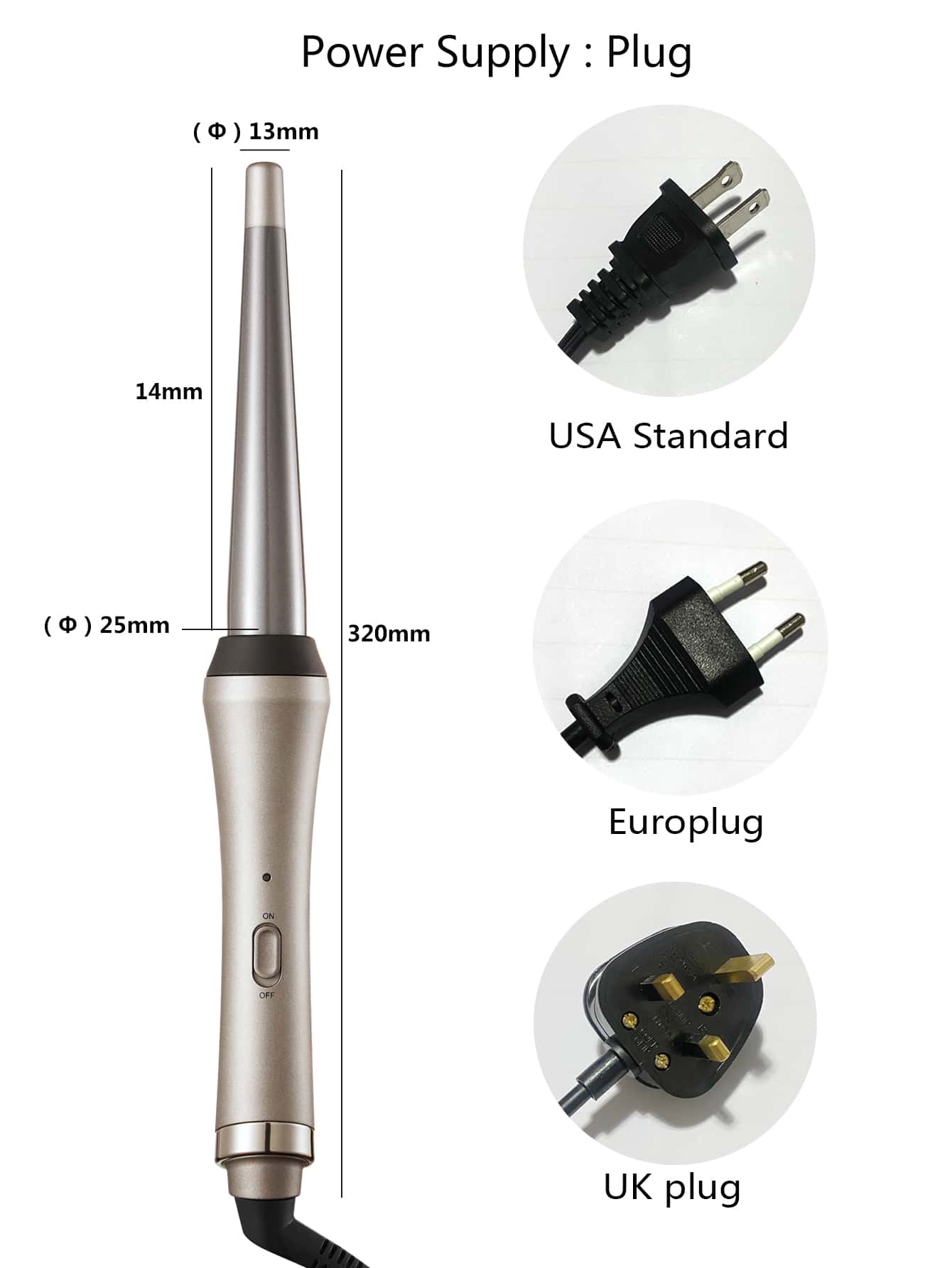 Conical Hair Curling Iron