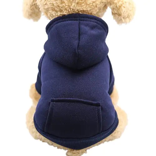 Soft Fleece Pet Dog Hoodie Blue M