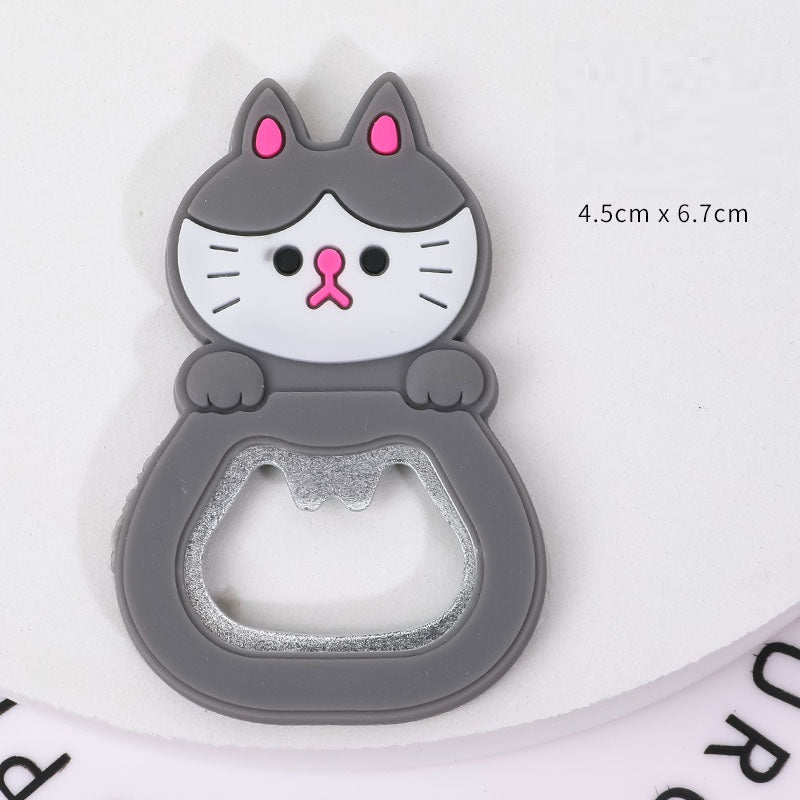 Creative Multi-function Bottle Opener Cute Refrigerator Sticker Children's Soda Bottle Beer Opener