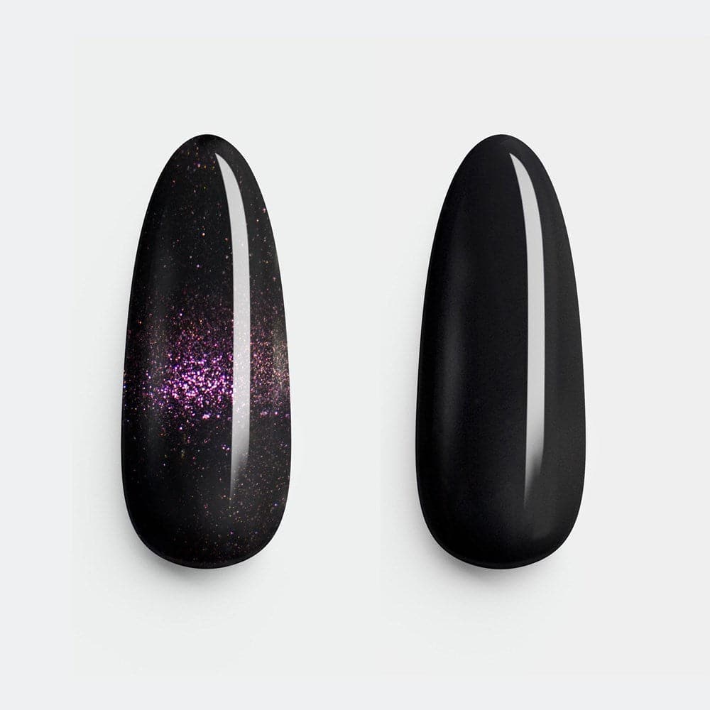 Gelous Fantasy Fairy Tale and Black Out gel nail polish swatch - photographed in New Zealand