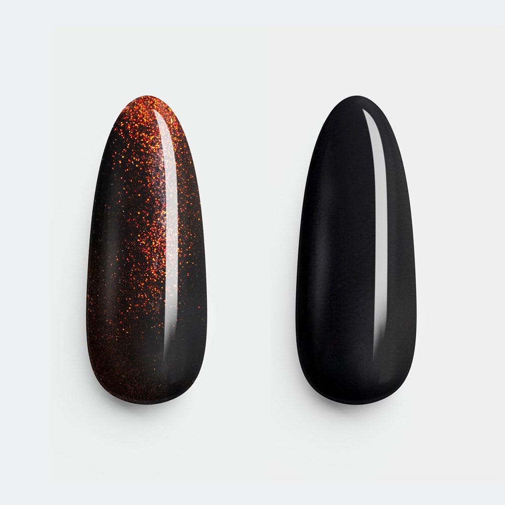 Gelous Fantasy Immortal and Black Out gel nail polish swatch - photographed in New Zealand