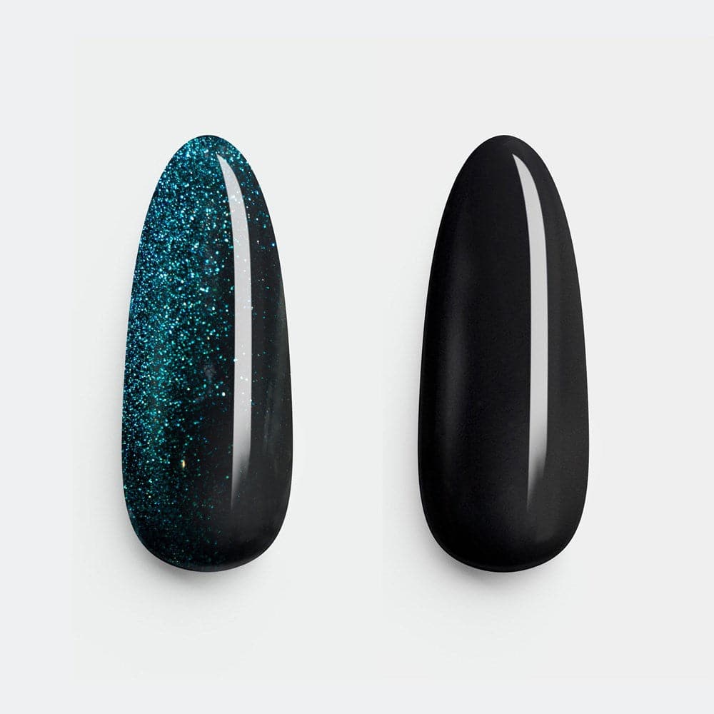 Gelous Fantasy Wishing Well and Black Out gel nail polish swatch - photographed in New Zealand