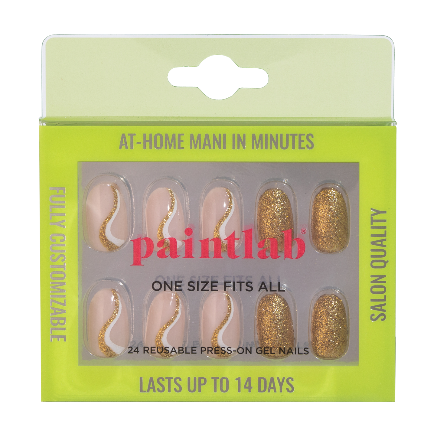 Glitter Gold Press-on Nails