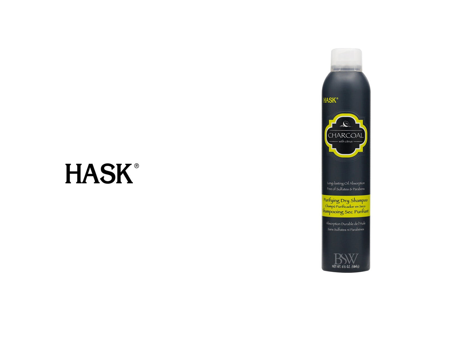 HASK CHARCOAL WITH CITRUS PURIFYING DRY SHAMPOO 6.5oz