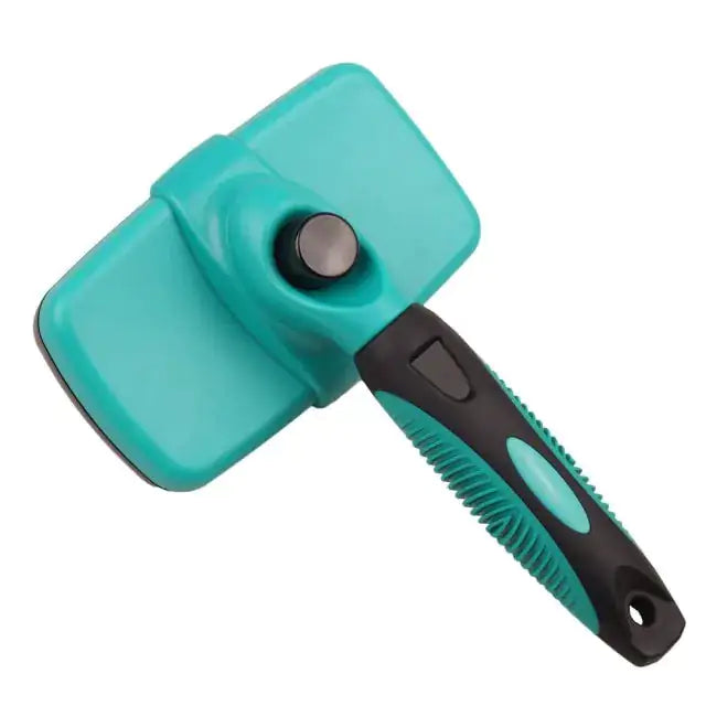 Self Cleaning Dog Brush Blue 12.6x19CM