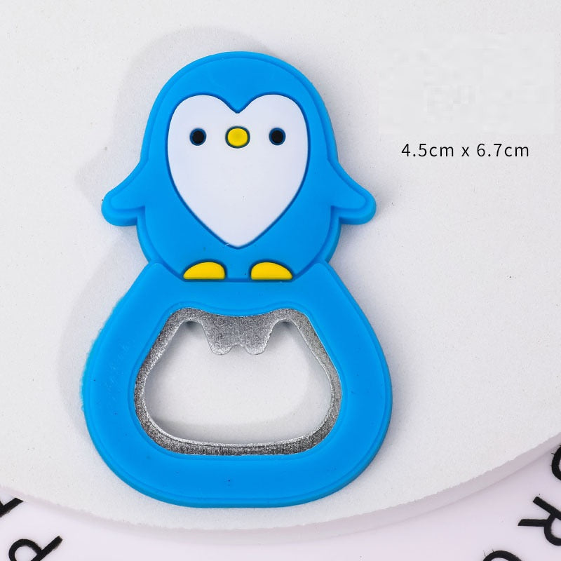 Creative Multi-function Bottle Opener Cute Refrigerator Sticker Children's Soda Bottle Beer Opener