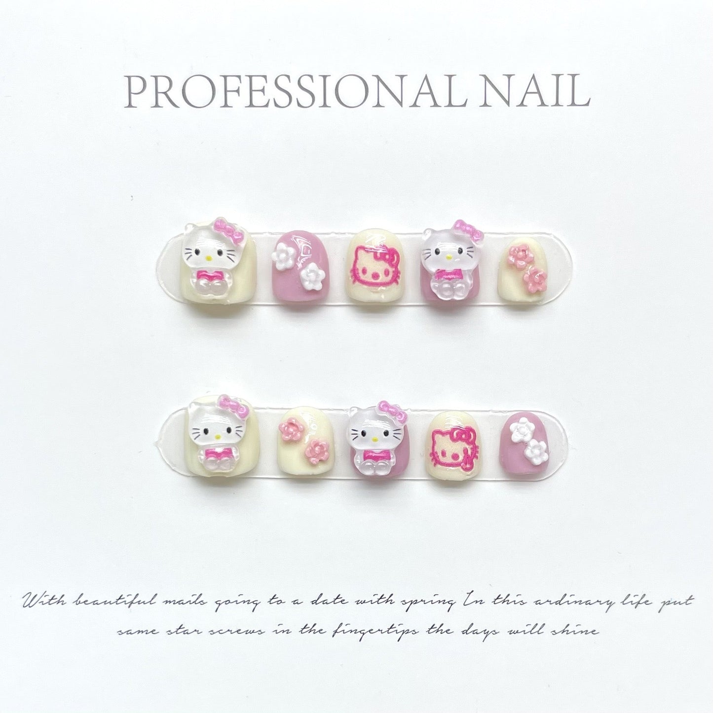 Kitty Cat Girl Nail Art
