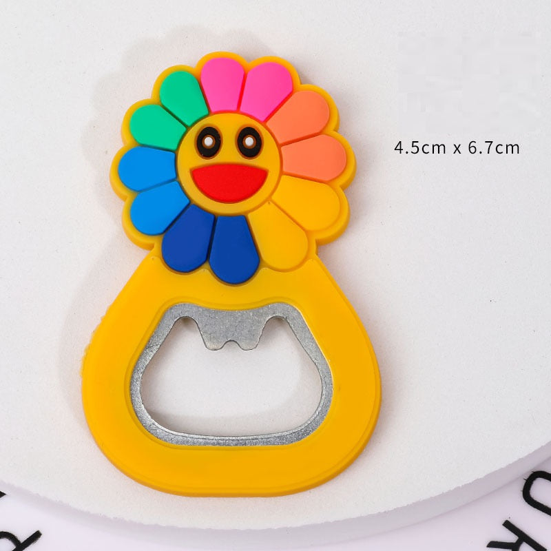Creative Multi-function Bottle Opener Cute Refrigerator Sticker Children's Soda Bottle Beer Opener