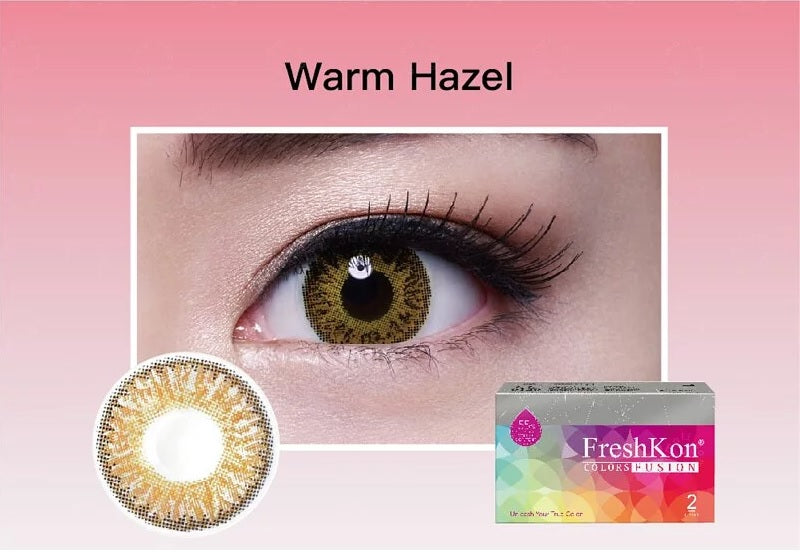 FreshKon Colors Fusion Dazzlers Warm Hazel Monthly 2 Pack