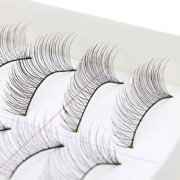 10-Pairs: Makeup Handmade Natural Fashion Long False Eyelashes