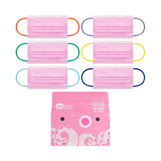 Medeis Disposable Medical Kid Mask Pink 30PCS