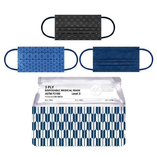 Medeis Disposable Medical Mask Pattern Circular Sector Sumo 30PCS