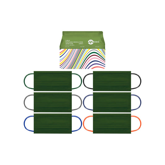 Medeis Disposable Medical Mask Olive Green 30PCS