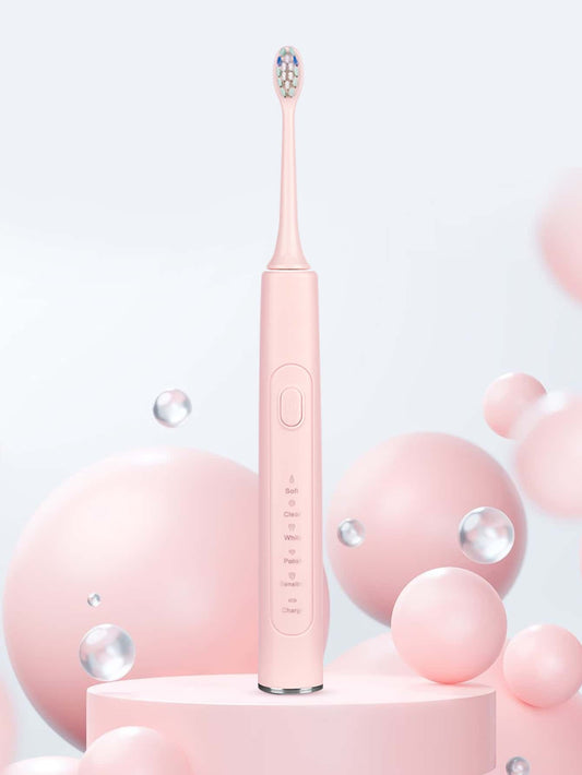 Ultrasonic Electric Toothbrush With 4 Brush Heads Included