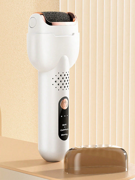 1pc ABS Foot Scrubber, Modern White Electric Foot Polisher For Home