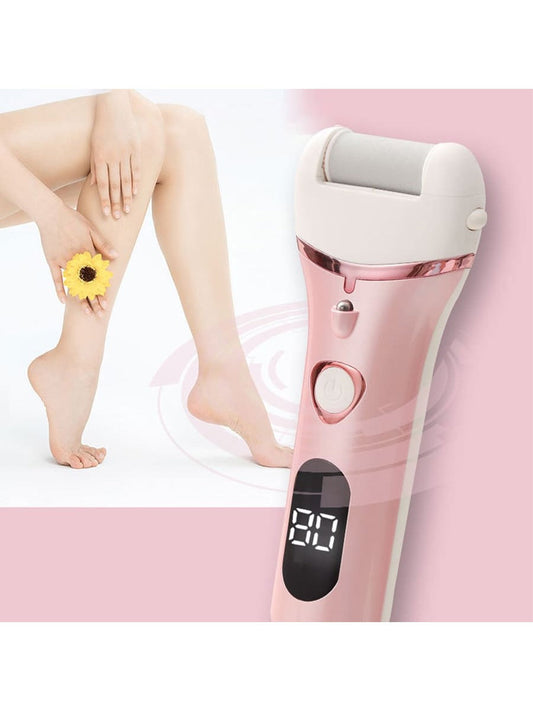 1pc Electric Foot File With Lcd Display, Rechargeable Portable Callus Remover With Illumination, Professional Pedicure Tool, 2 Speed Settings, Ideal Gift For Foot Care( Pink)
