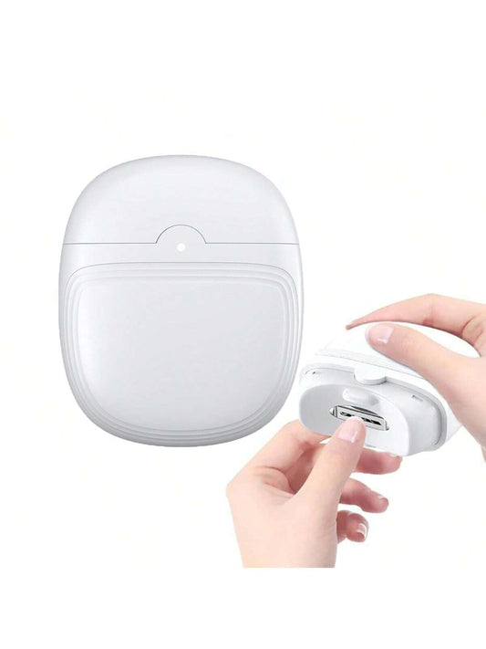Electric Automatic Nail Clipper With Light & 2 Speeds,Fingernail Cutter And File 2 In 1 Design, Nail Scraps Storage,USB Rechargeable Safety Fingernail Trimmer For Baby, Kids, Seniors And Adult