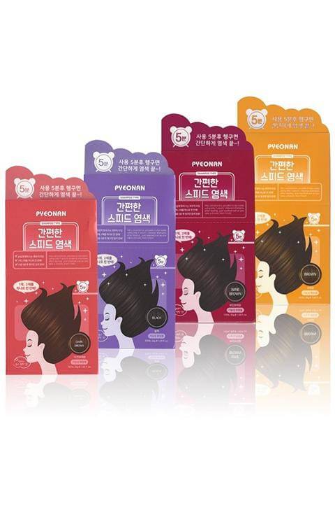Pyeonan 5-Minute Speed Hair Dye (Shampoo Type)  4 Color