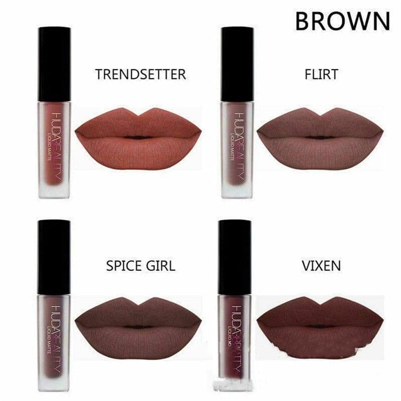 4pcs/set Lipgloss Mini Lip Glaze Set Velvet Matte Waterproof Lipsticks