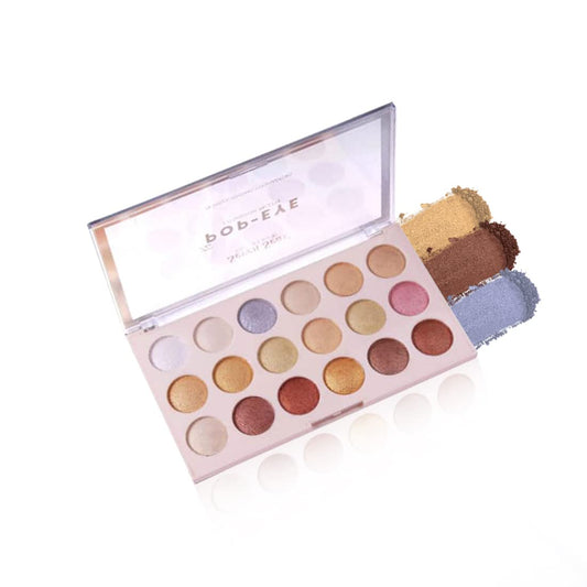 Seven Seas Pop Eye Eyeshadow Palette 18 Pigmented Colors Multicolor Natural - 45 gms