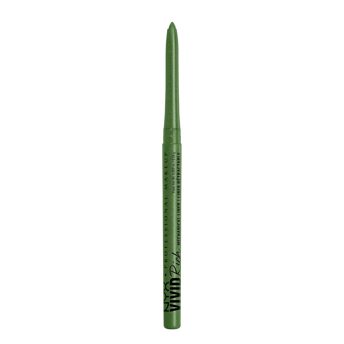 NYX PROFESSIONAL MAKEUP Vivid Rich Mechanical Eye Pencil, Retractable Eyeliner, It's Giving Jade - Olive Green Shimmer