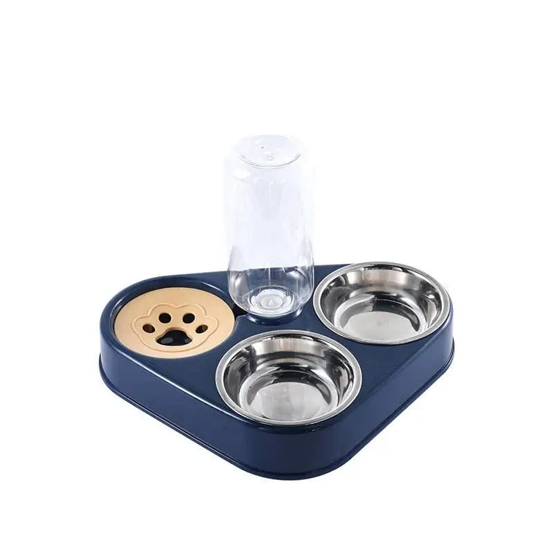 3in1 Pet Food Bowl Blue