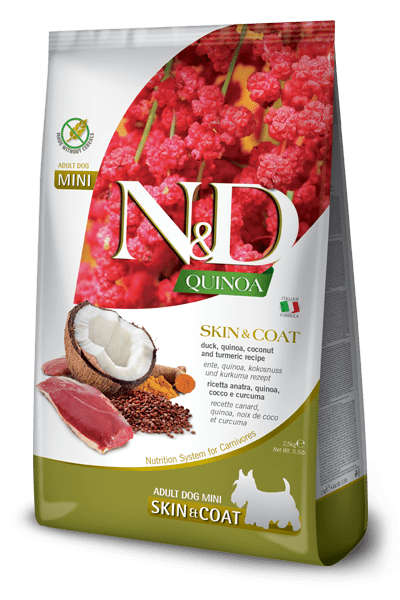 Farmina Pet Foods Mini Adult Skin & Coat Duck, Quinoa, Coconut & Turmeric Formula Dry Dog Food
