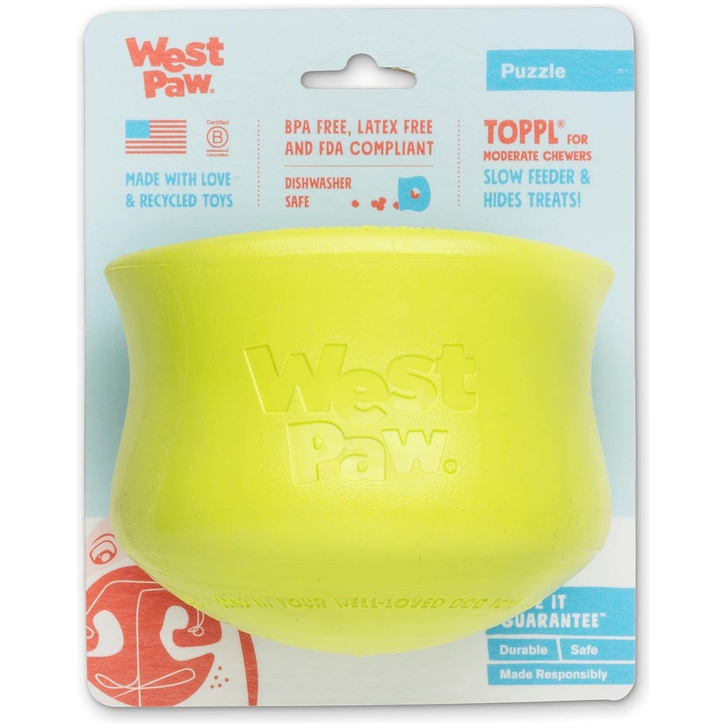West Paw Zogoflex Toppl Treat Dispensing Dog Toy Puzzle X-Large