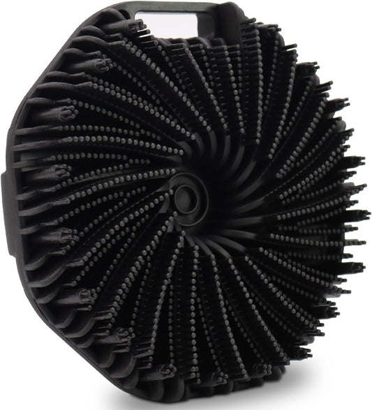 Silicone Body Scrubber, Exfoliating Body Scrubber, Shower Scrubber for Body, Non-Slip Handle for Easy Cleaning, Travel Friendly (Black)