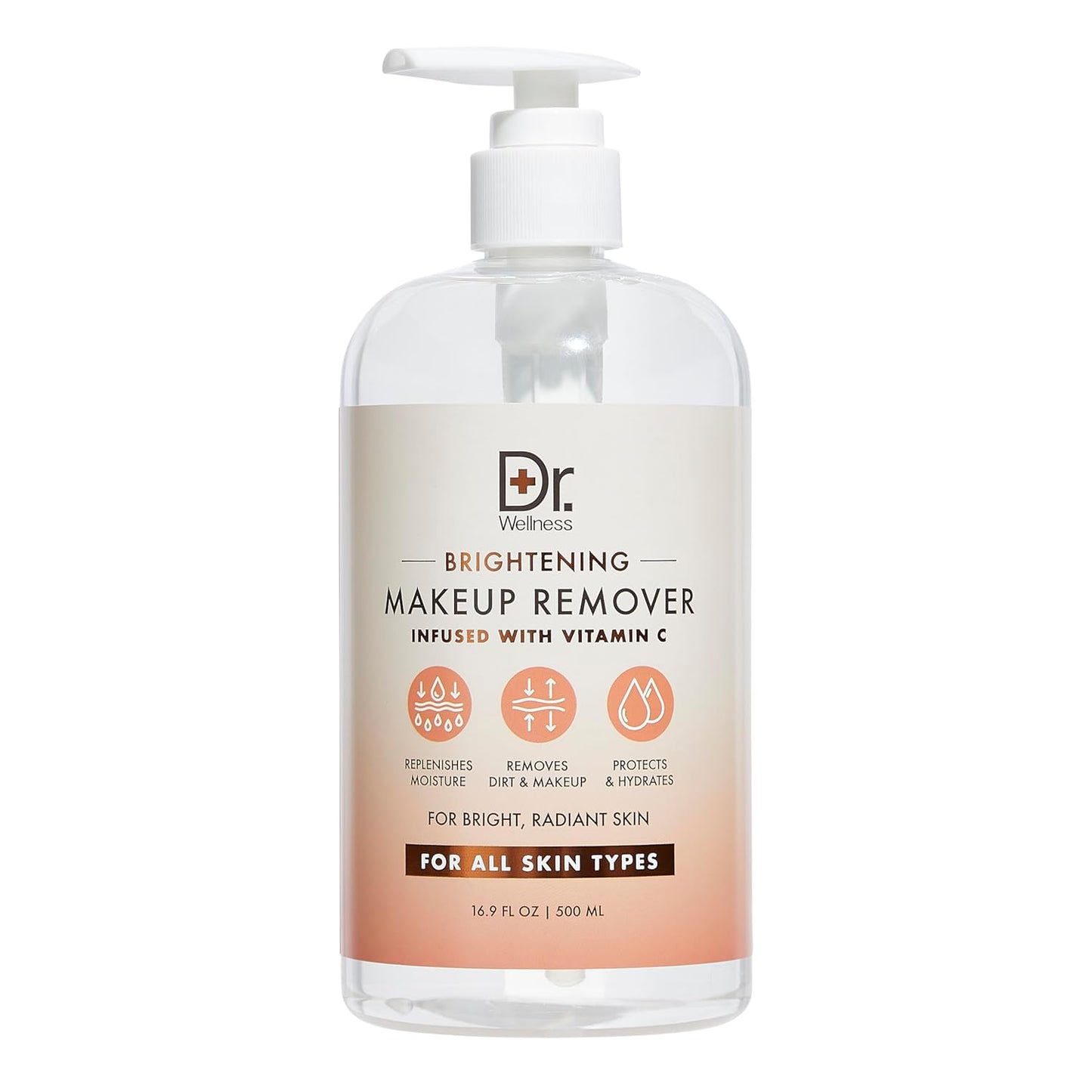 Rose Water Makeup Remover - 16.9 fl oz / 500ml, Cruelty-Free & Vegan, Gentle Formula for Effective Makeup Removal, Citrus