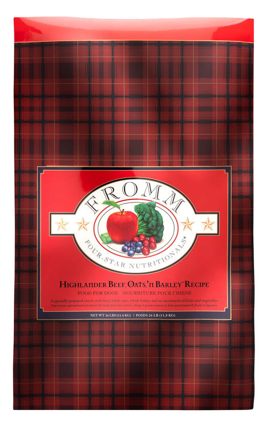 Fromm Four Star Highlander Grain Inclusive Beef Oats and Barley Dry Dog Food