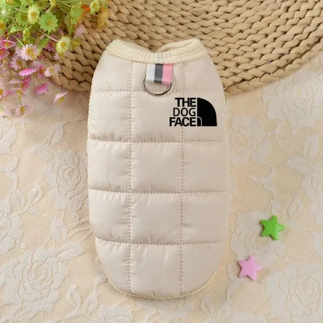 Double Sided Dog Coat Winter Warm WHITE XL