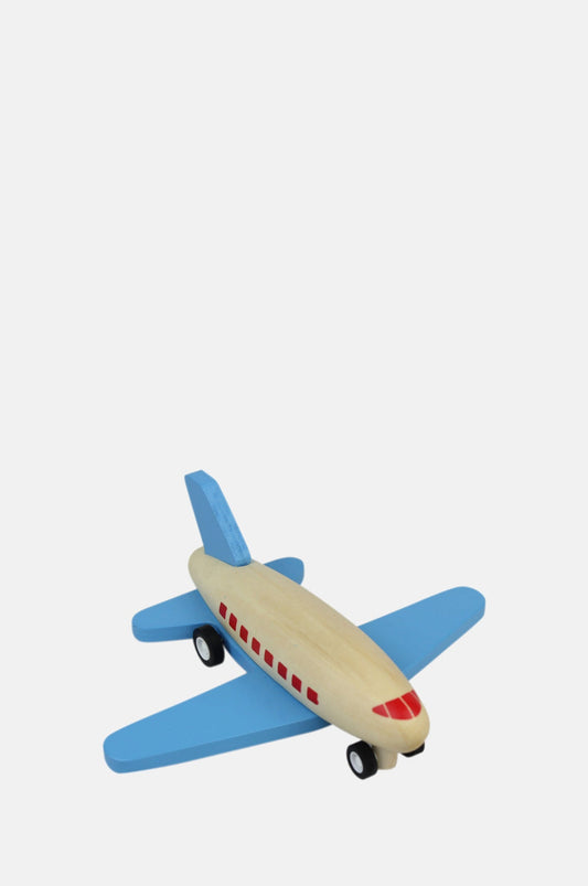 Retro Friction Wooden Plane Assorted Blue