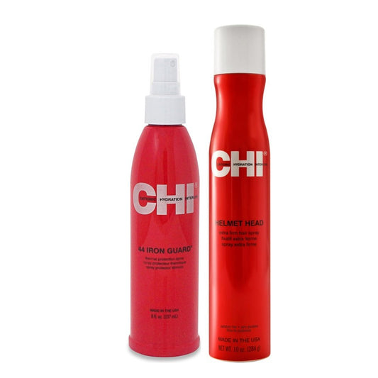 CHI 44 Iron Guard & Helmet Head Hairspray Duo(8oz Iron Guard 44 & 10oz Helmet Head Hairspray)