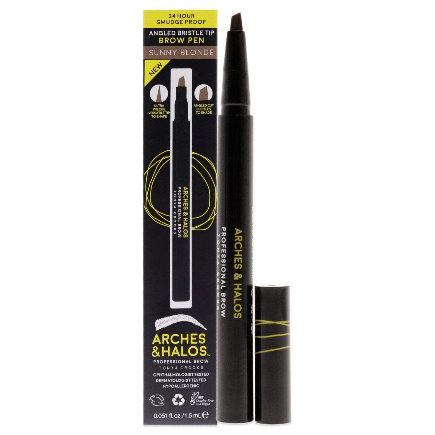 Angled Bristle Tip Waterproof Brow Pen - Sunny Blonde
