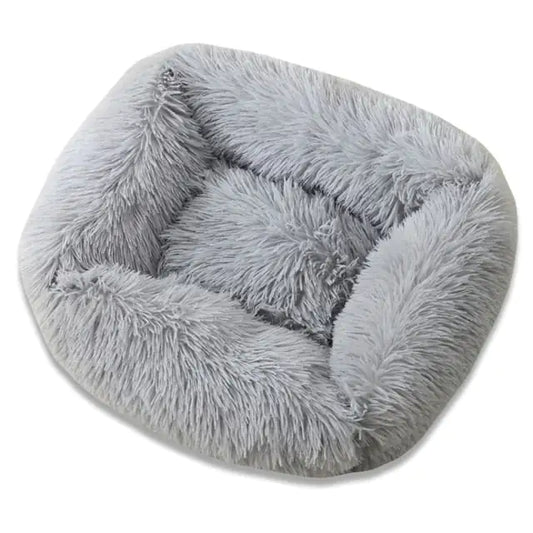 Plush Pet Bed Light Grey 43x35x20cm