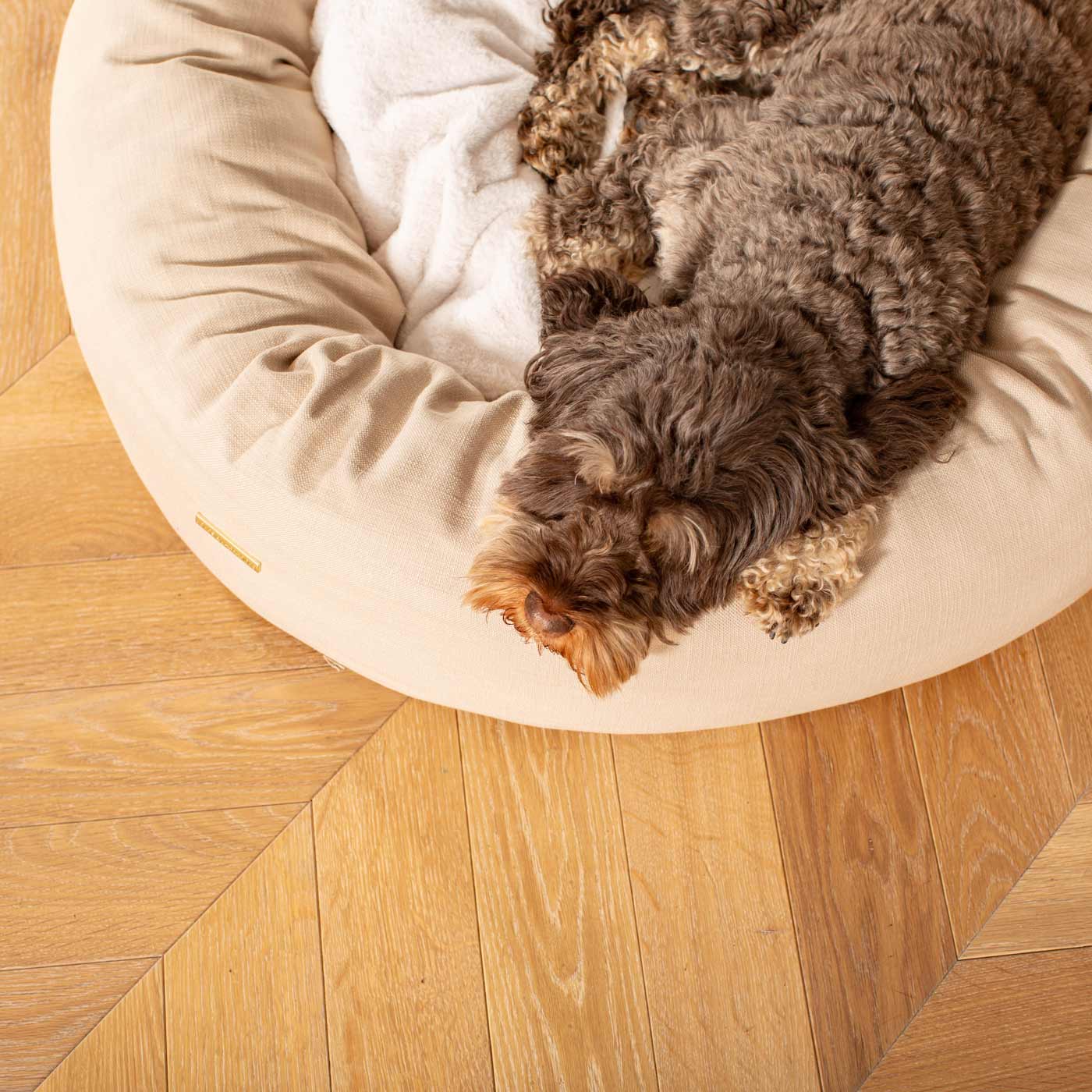 Donut Bed in Savanna Oatmeal by Lords & Labradors