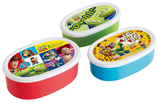 Skater Seal Storage Container 3P Set Toy Story 17 Disney Made In Japan