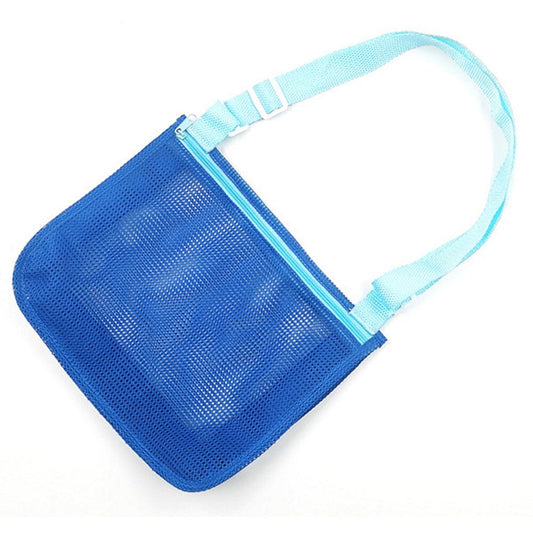 2pk Kids Collecting Beach Toy Mesh Bag - Blue