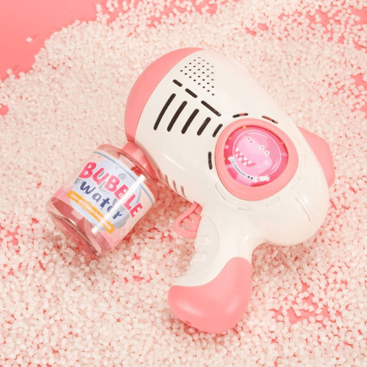 Fully Automatic 8 Holes  Bubble Machine/Gun - Pink