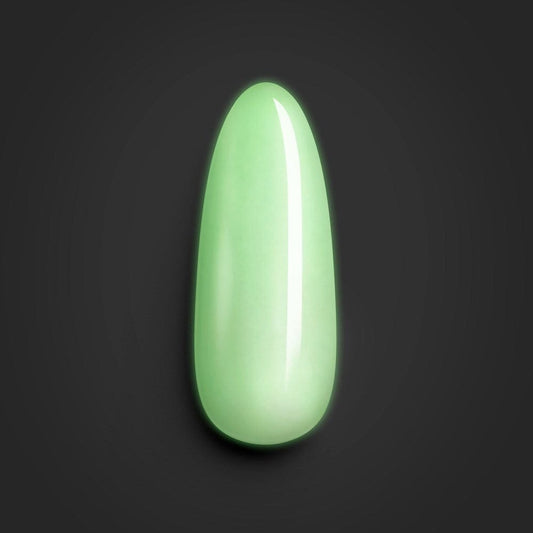 Gelous Glow in the Dark Top Coat gel nail polish swatch - photographed in New Zealand