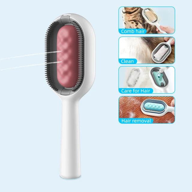 4-in-1 Pet Care Brush Pink Brush Only