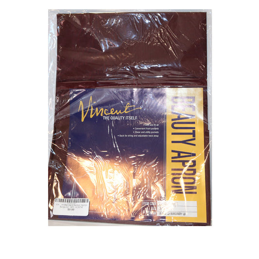Vincent Standard Barber Apron Burgundy 36"L X 26"W