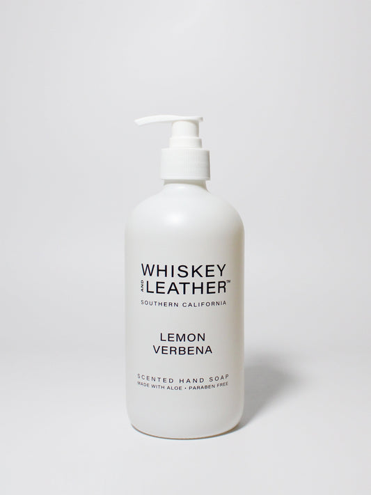 Lemon Verbena Whiskey and Leather Liquid Hand Soap
