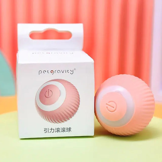 Auto Rolling Self-Moving Dog Toy Pink