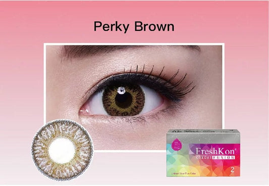 FreshKon Colors Fusion Dazzlers Perky Brown Monthly 2 Pack