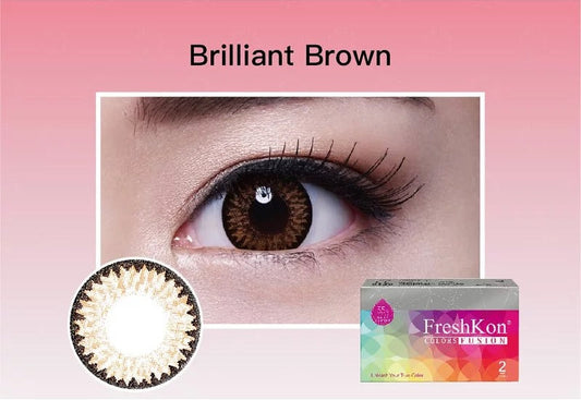 FreshKon Colors Fusion Sparklers Brilliant Brown Monthly 2 Pack