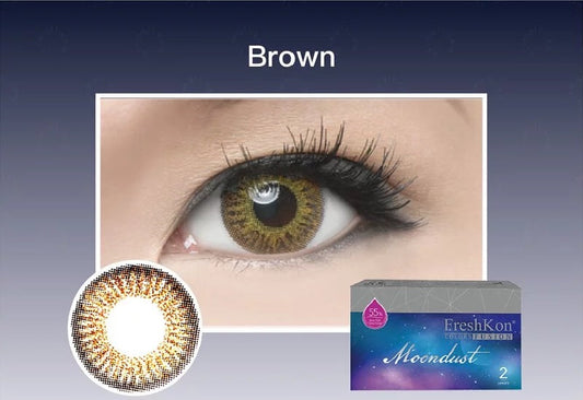FreshKon Moondust Brown Monthly Contact Lenses 2 Pack