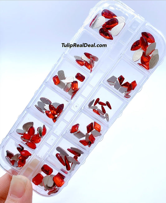 120pcs RED Rhinestones